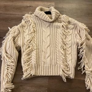 Cream Turtleneck Sweater